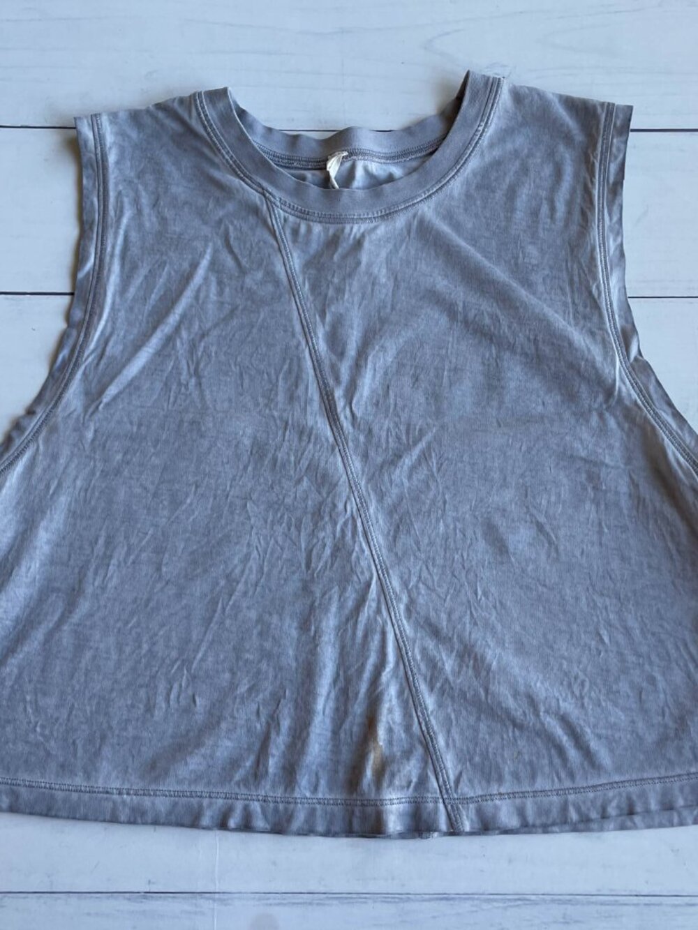 Entire Closet $5! *Has Stain* Lululemon Broken Beats Tank, Grey - Size Large - Picture 2 of 10